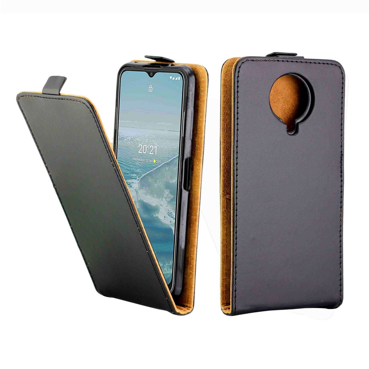 Hülle kompatibel mit Nokia G10 / G20 Kunstleder Handyhülle - Handy Case Schwarz