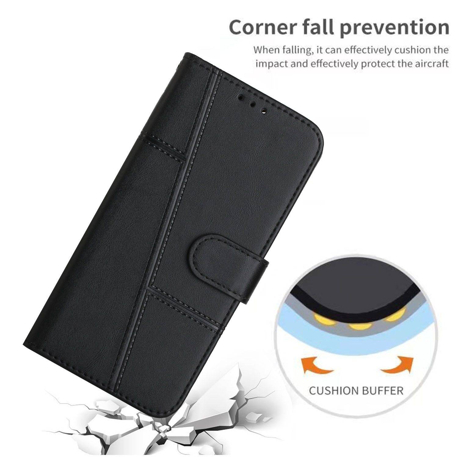 Hülle kompatibel mit Sony Xperia 1 III Kunstleder Handyhülle - Handy Case Schwarz