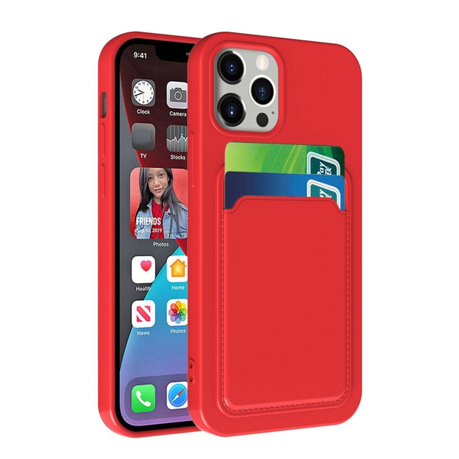 Hülle kompatibel mit Apple iPhone 13 Kunststoff Soft Handyhülle - Handy Case Rot