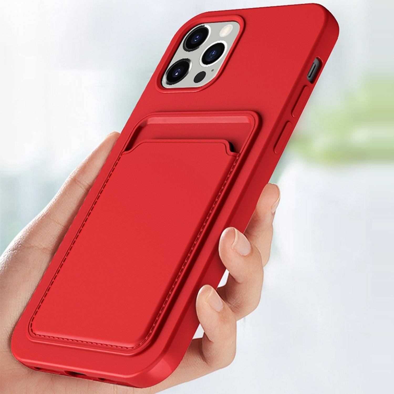 Hülle kompatibel mit Apple iPhone 13 Kunststoff Soft Handyhülle - Handy Case Rot