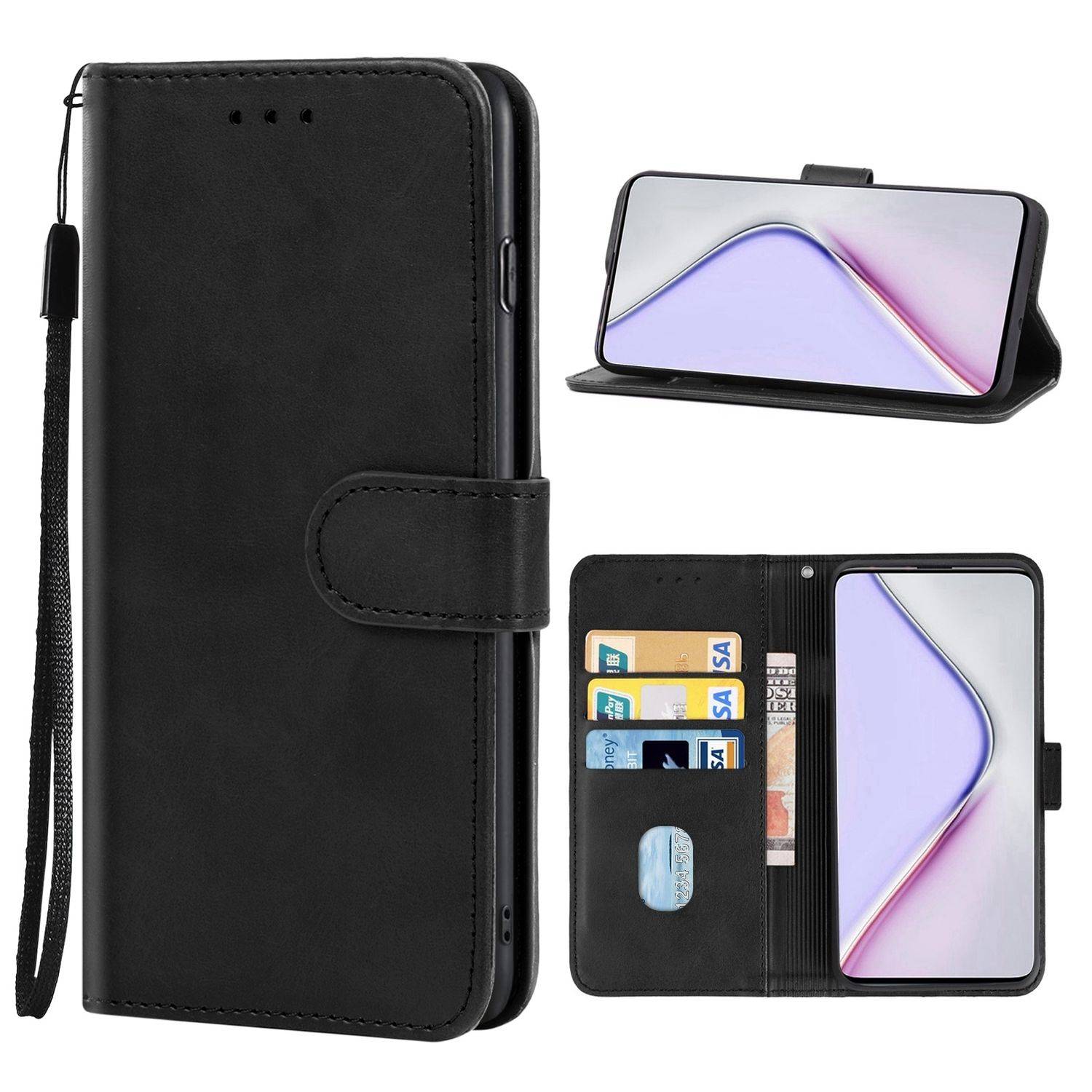 Hülle kompatibel mit Xiaomi Redmi K30 Pro Zoom Kunstleder Handyhülle - Handy Case Schwarz
