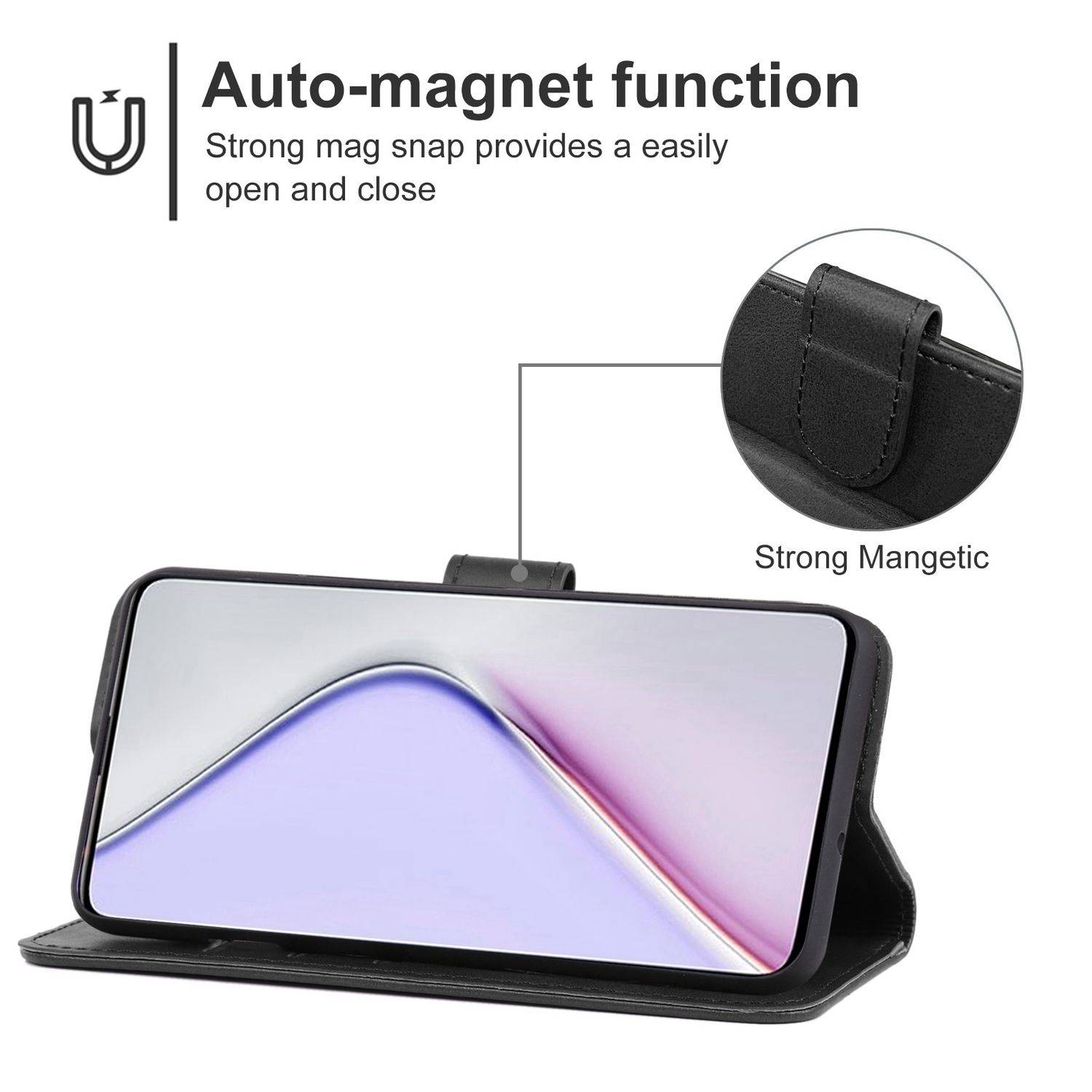 Hülle kompatibel mit Xiaomi Redmi K30 Pro Zoom Kunstleder Handyhülle - Handy Case Schwarz