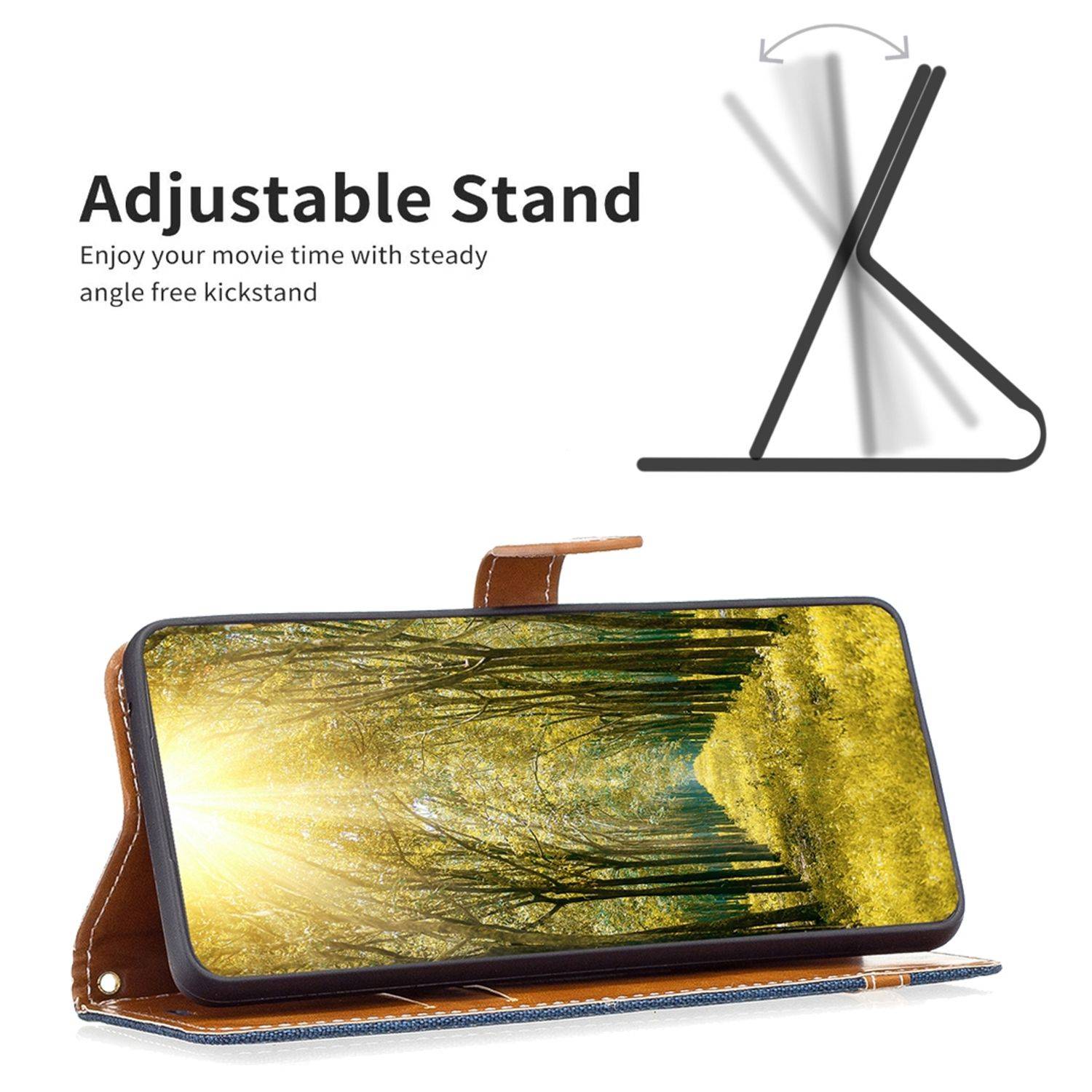 Hülle kompatibel mit Xiaomi 12 Lite Kunstleder Handyhülle - Handy Case Dunkelblau