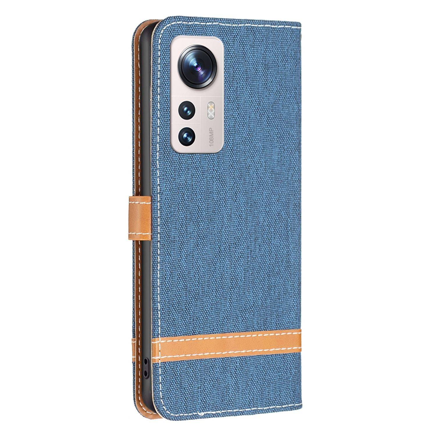 Hülle kompatibel mit Xiaomi 12 Lite Kunstleder Handyhülle - Handy Case Dunkelblau