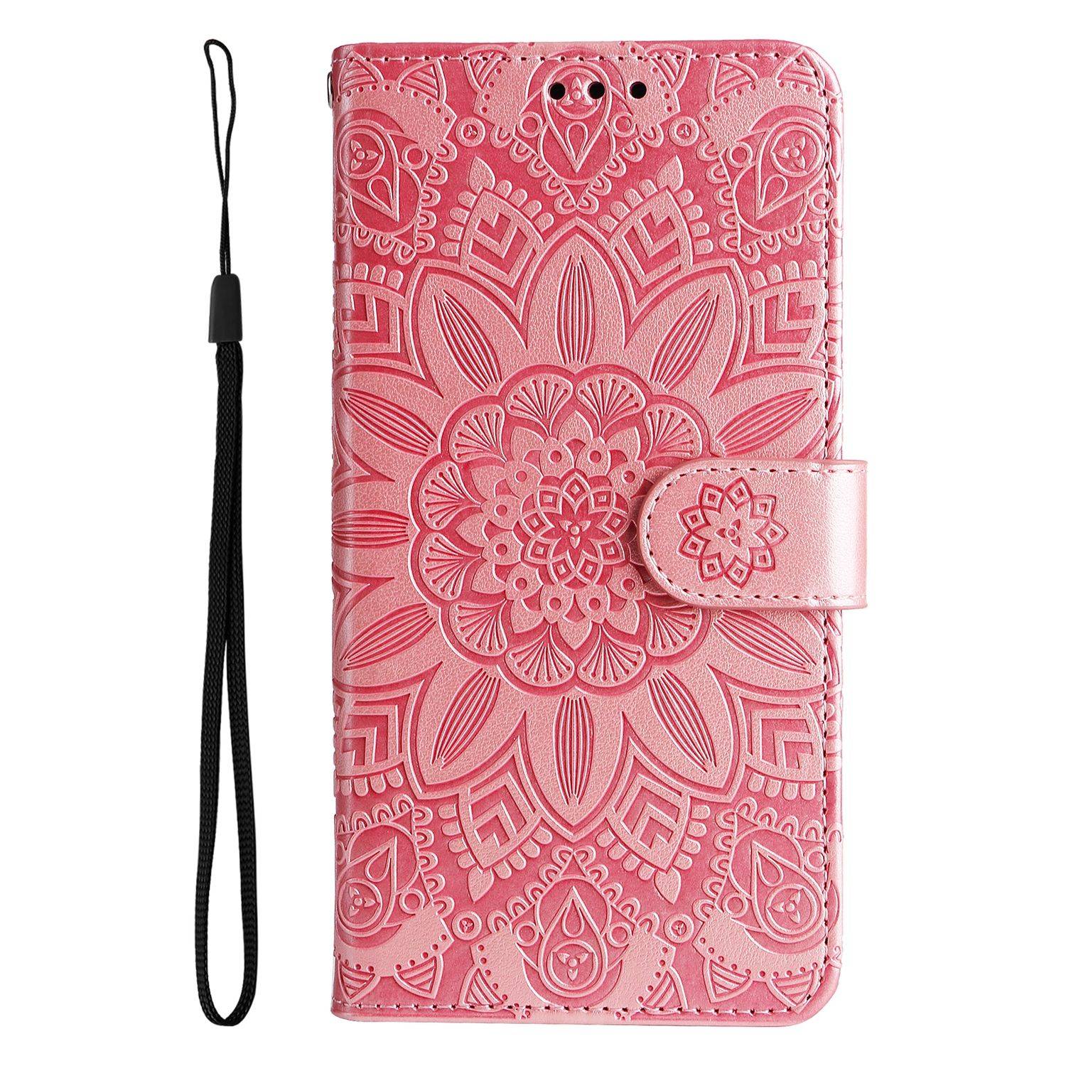Hülle kompatibel mit Apple iPhone 14 Pro Max Kunstleder Handyhülle - Handy Case Rosa