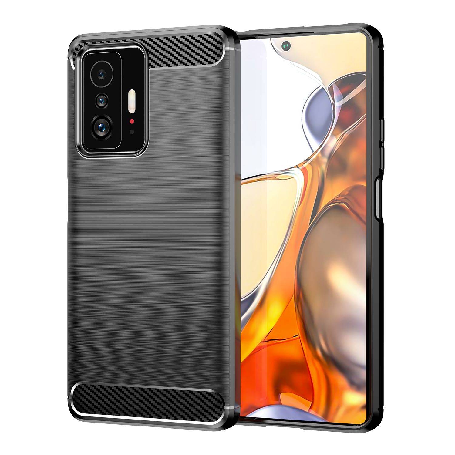 Hülle kompatibel mit Xiaomi 11T Kunststoff Soft Handyhülle - Handy Case Schwarz