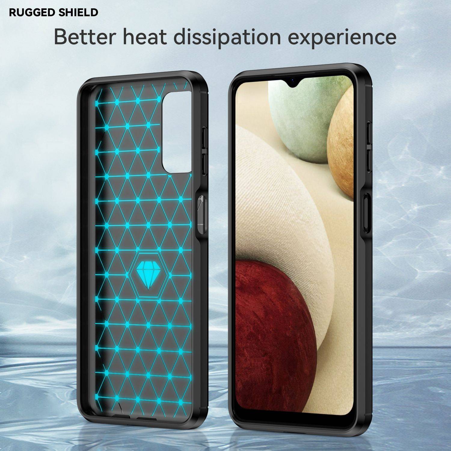 Hülle kompatibel mit Samsung Galaxy A04s Kunststoff Soft Handyhülle - Handy Case Schwarz