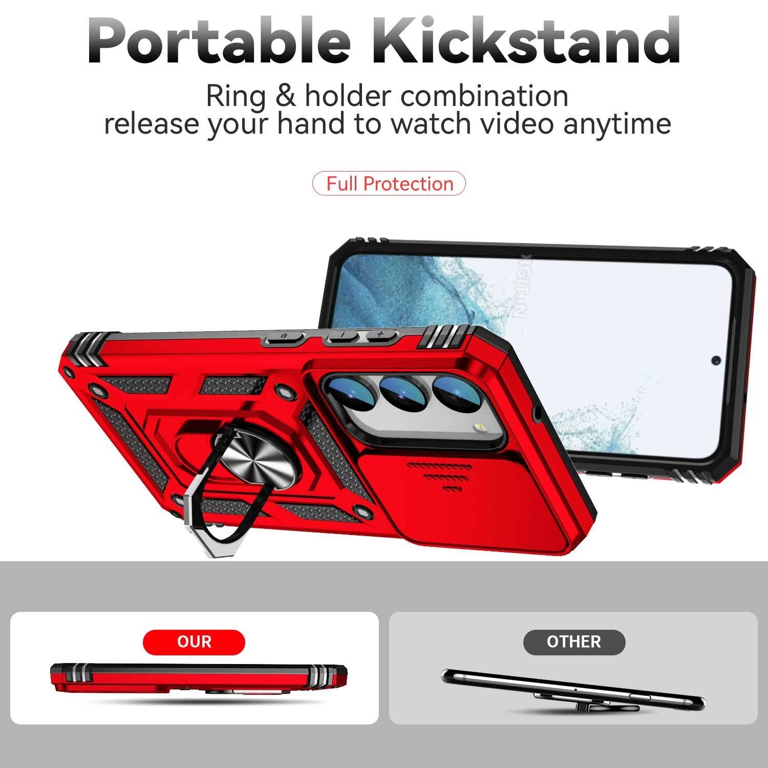 Hülle kompatibel mit Samsung Galaxy S23 Plus Kunststoff Soft Handyhülle - Handy Case Rot