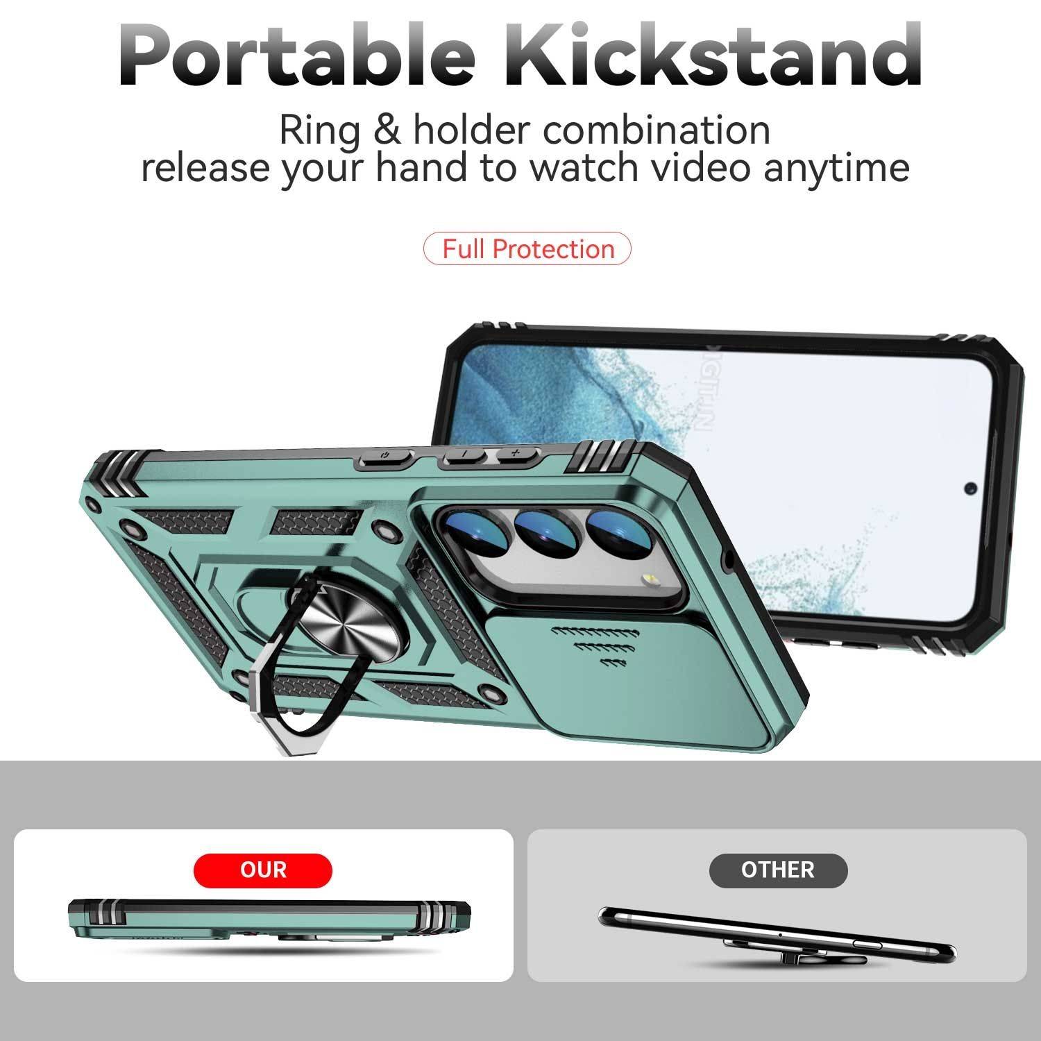 Hülle kompatibel mit Samsung Galaxy S23 Plus Kunststoff Soft Handyhülle - Handy Case Dunkelgrün