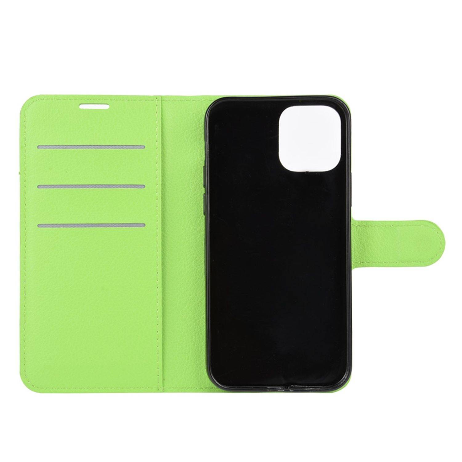 Hülle kompatibel mit Apple iPhone 12 / 12 Pro Kunstleder Handyhülle - Handy Case Grün