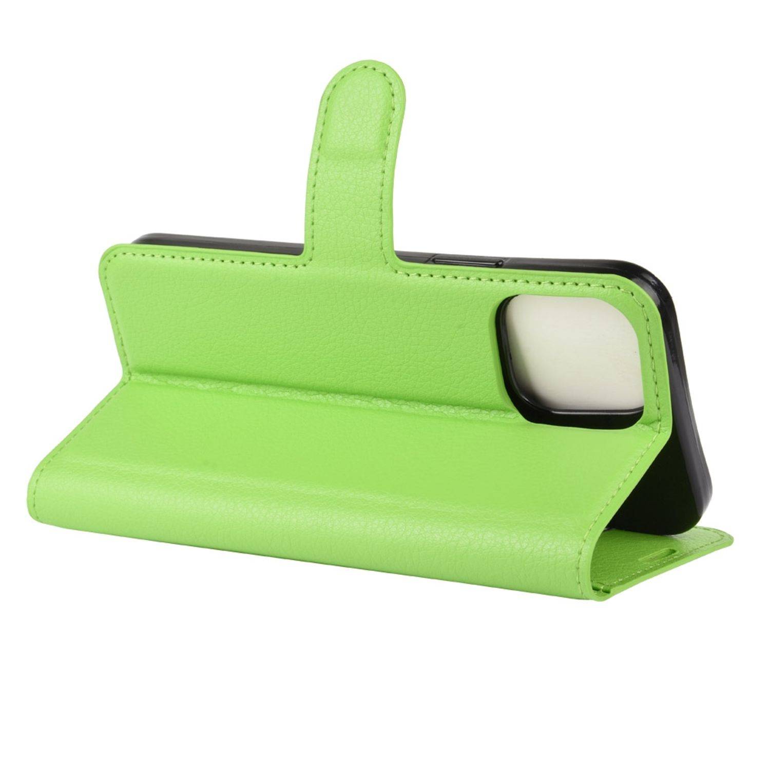 Hülle kompatibel mit Apple iPhone 12 / 12 Pro Kunstleder Handyhülle - Handy Case Grün