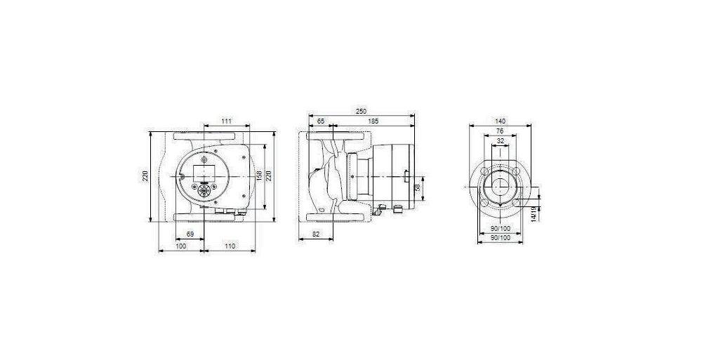 Grundfos Grundf Heizungsumwälzpumpe MAGNA3 F Fl 230 V PN 6/10 Typ