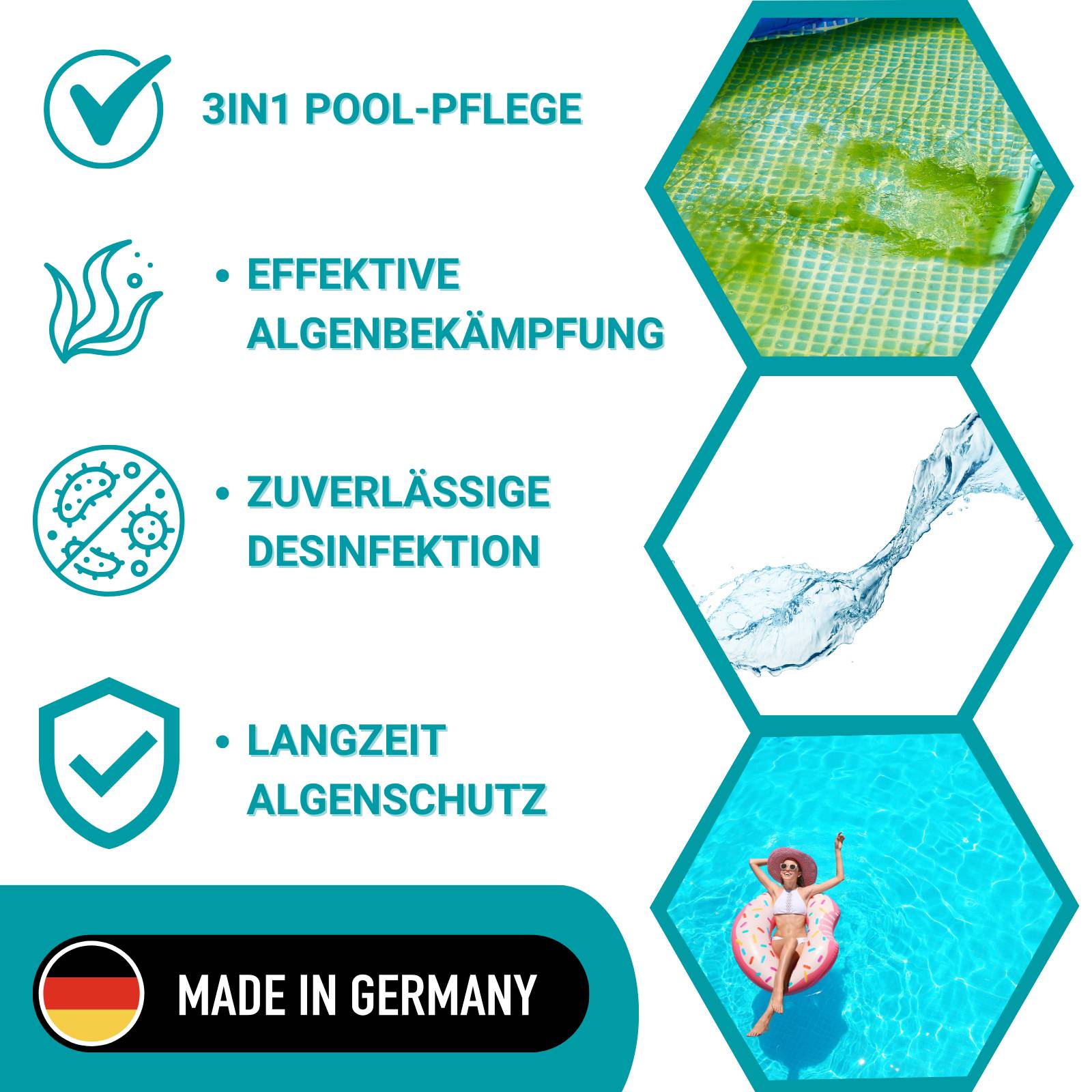 HOTREGA Pool Pflege 3in1 Konzentrat 2 L