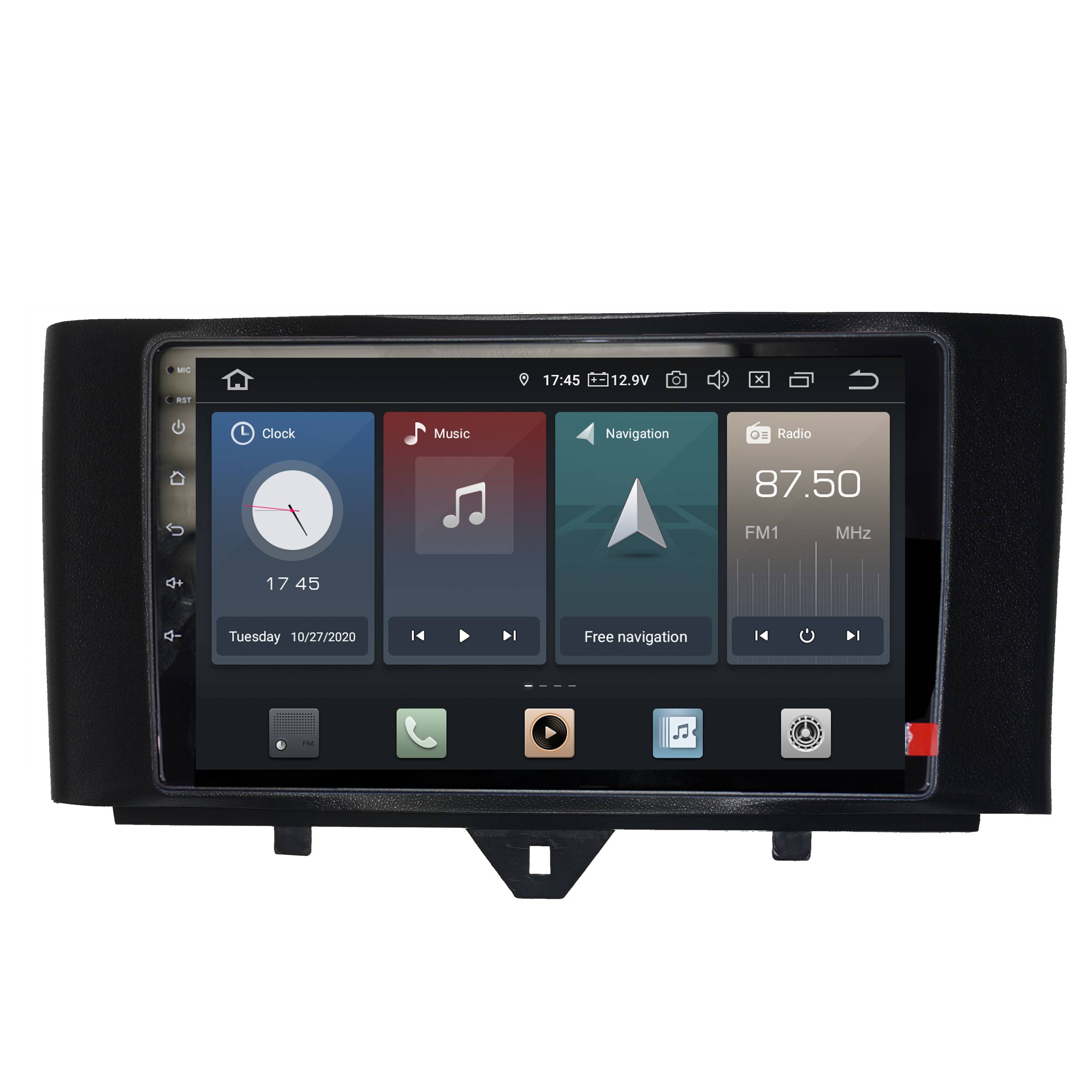 Für Smart 9" Touchscreen Android Autoradio GPS Navigation CarPlay AndroidAuto