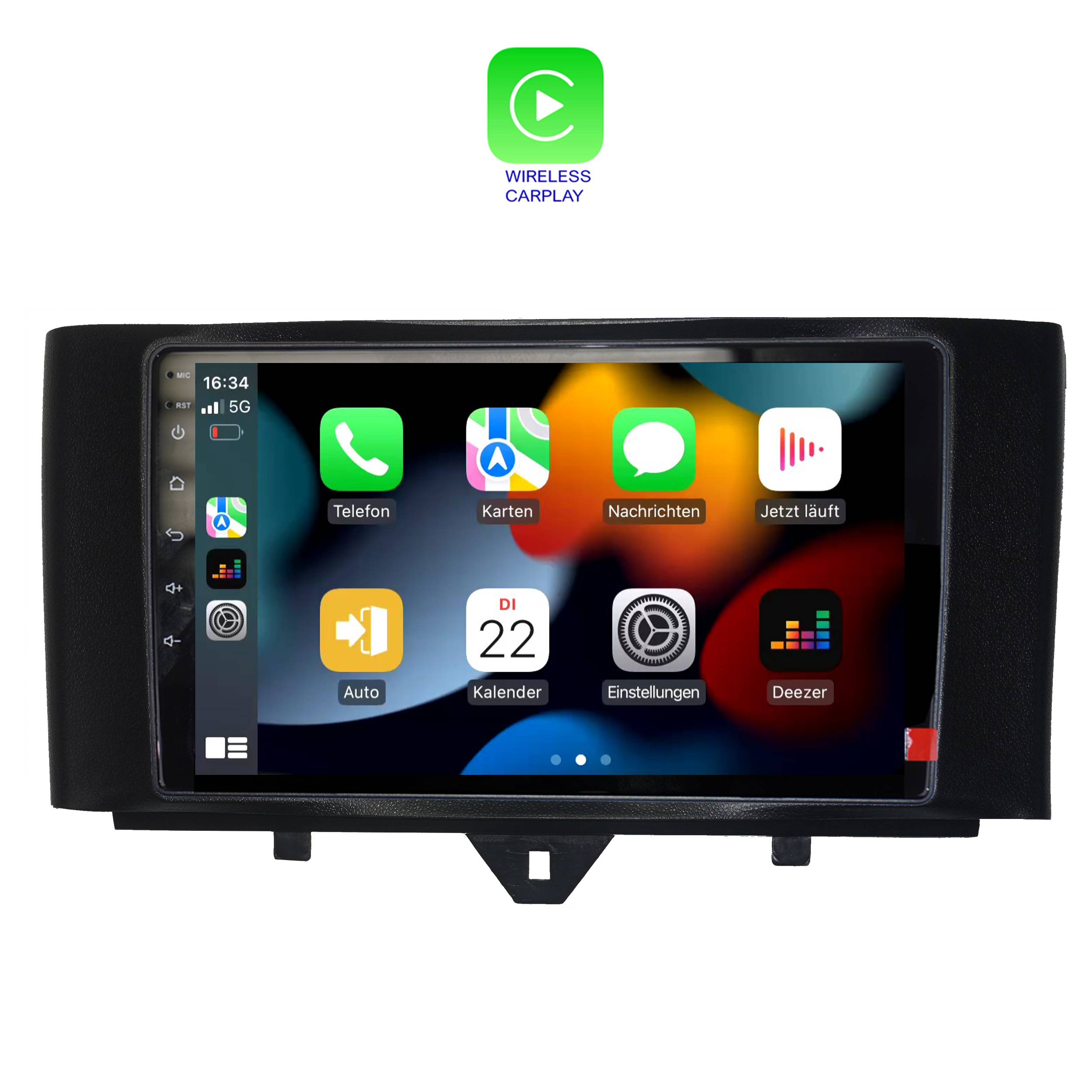 Für Smart 9" Touchscreen Android Autoradio GPS Navigation CarPlay AndroidAuto