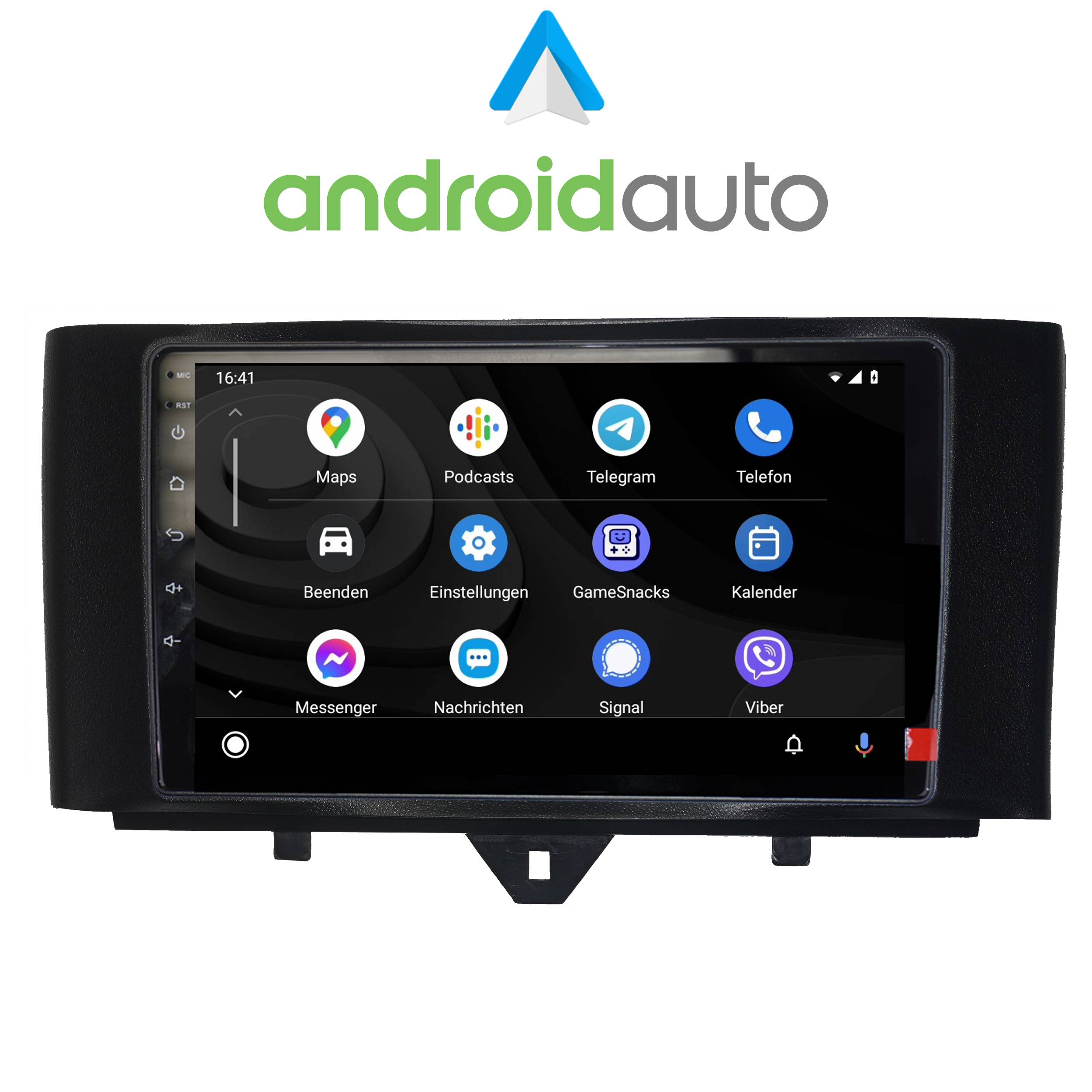 Für Smart 9" Touchscreen Android Autoradio GPS Navigation CarPlay AndroidAuto