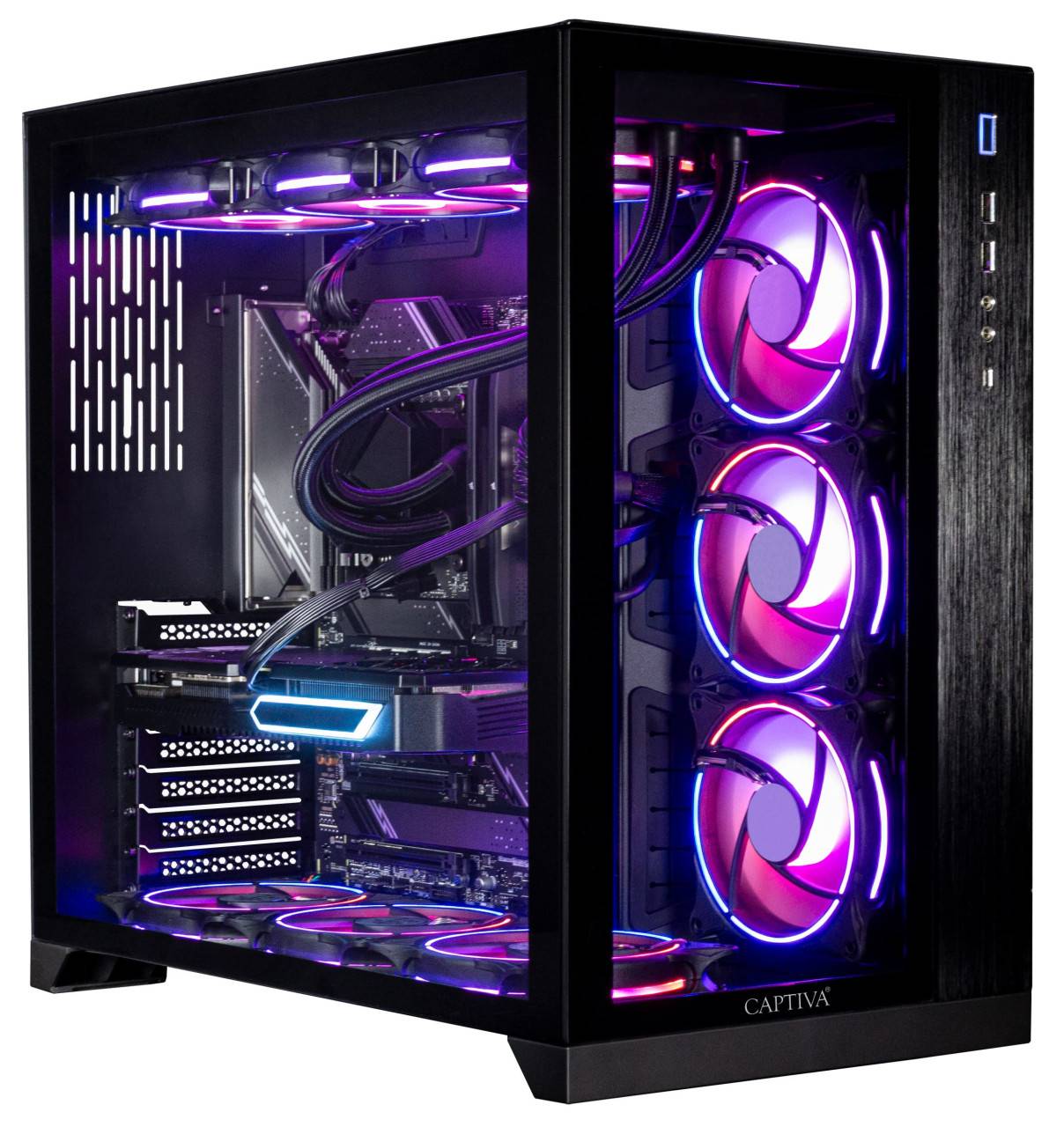 Captiva PC Highend Gaming R83-306 (Ryzen 7 7800X3D/RTX4070 Super 12GB GDDR6X/SSD 1TB/32GB/WLAN/Windows 11 Home 64-bit)