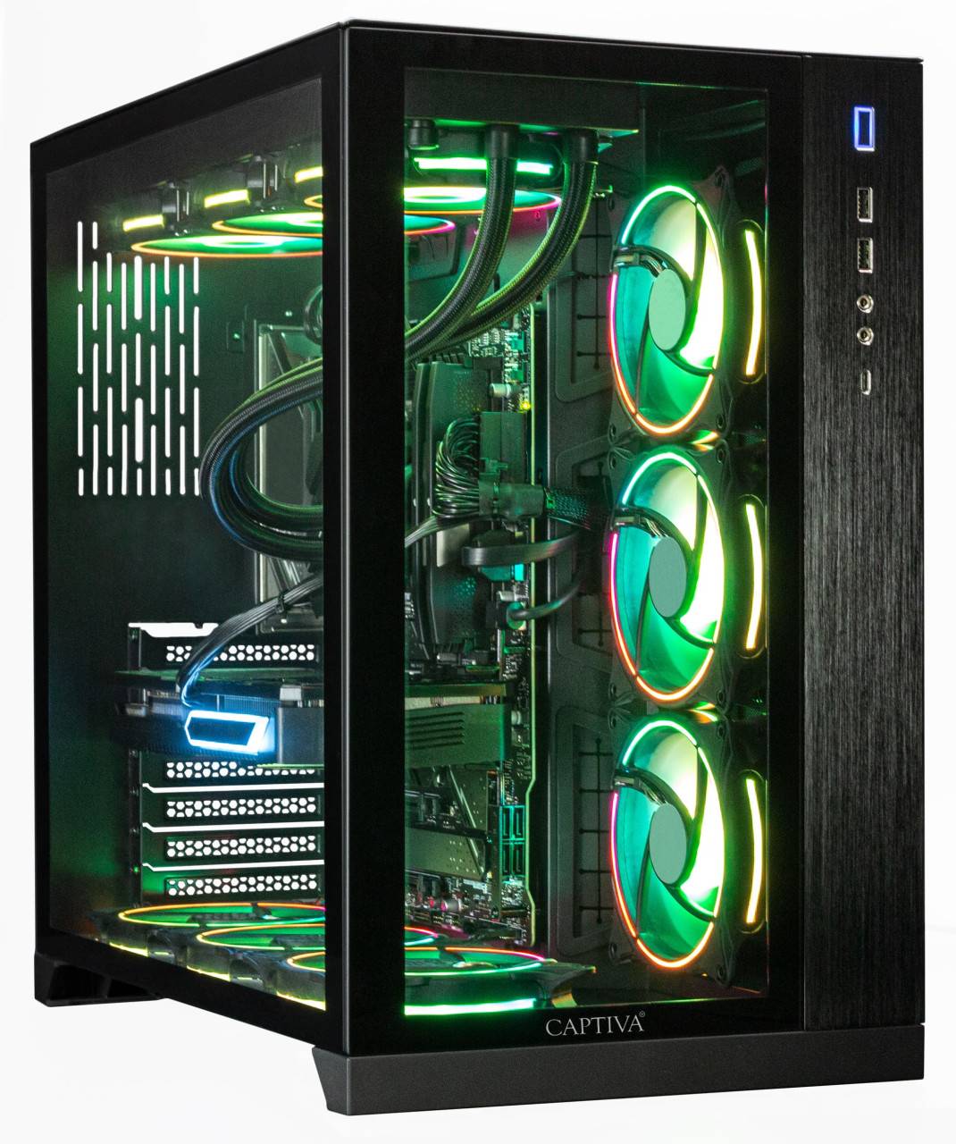 Captiva PC Highend Gaming R83-306 (Ryzen 7 7800X3D/RTX4070 Super 12GB GDDR6X/SSD 1TB/32GB/WLAN/Windows 11 Home 64-bit)