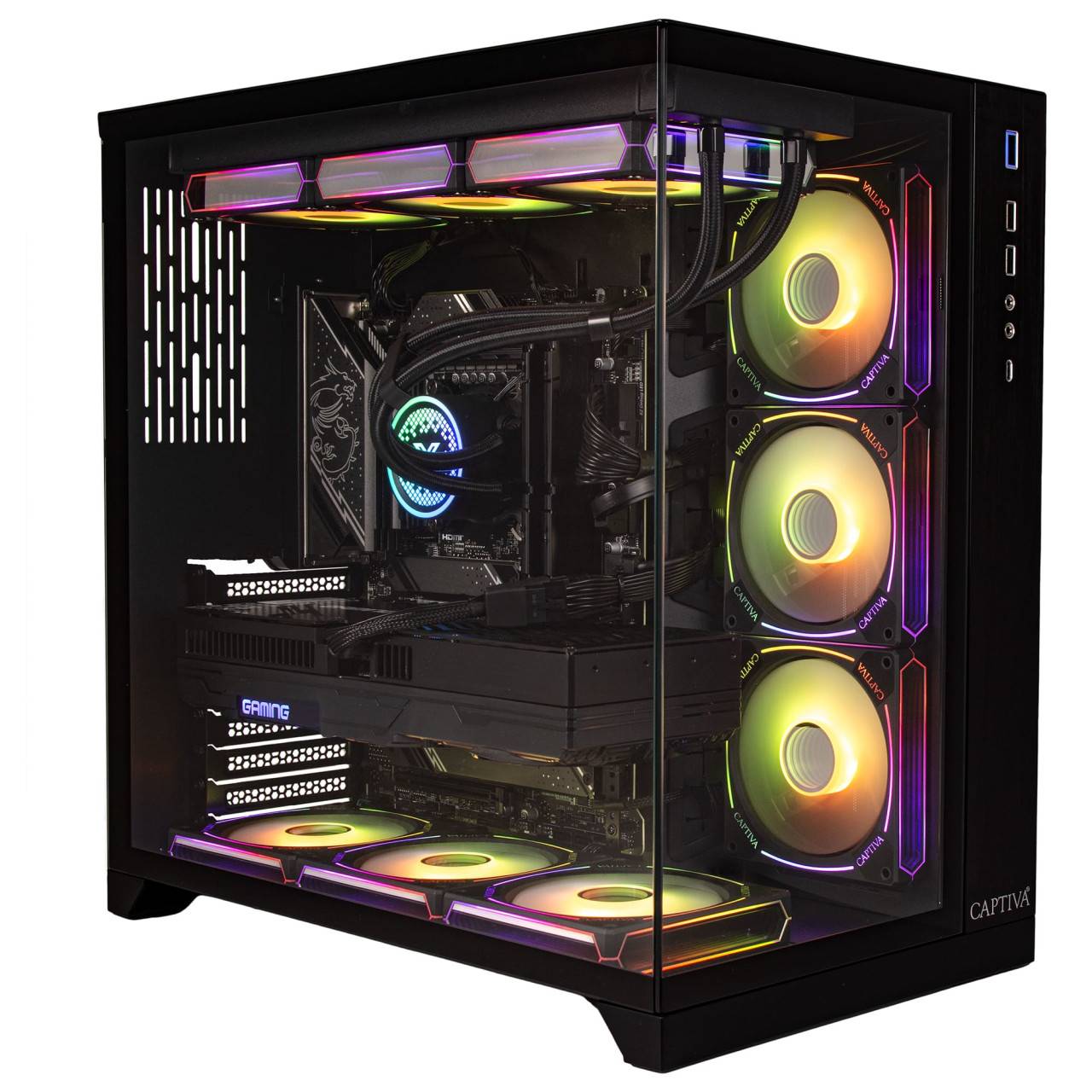 Captiva PC Highend Gaming R89-047 (Ryzen 7 7800X3D/RTX5080 16GB GDDR7/SSD 2TB/32GB/WLAN/Windows 11 Home 64-bit)