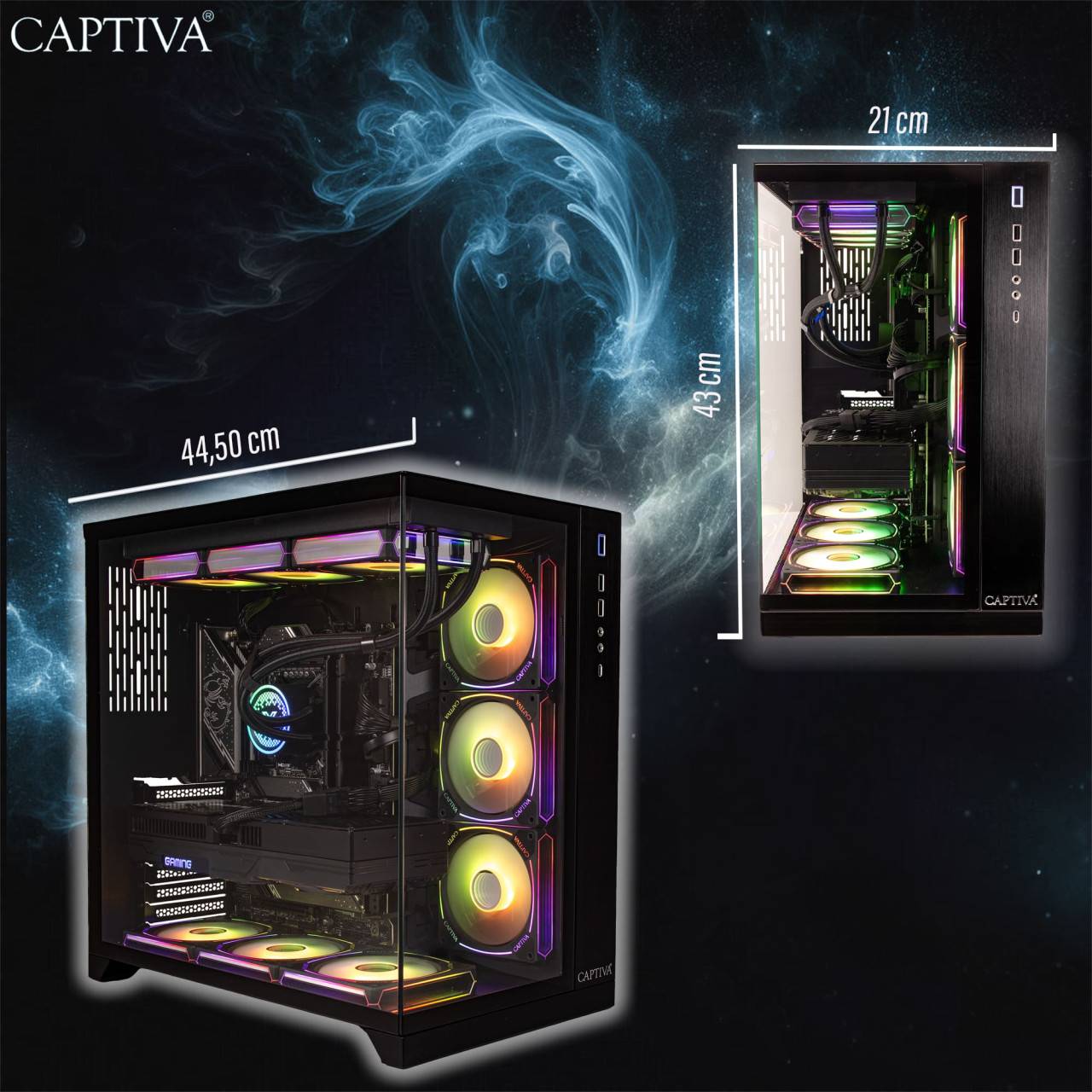 Captiva PC Highend Gaming I89-020 (i9-14900KF/RTX5080 16GB GDDR7/SSD 2TB/64GB/WLAN/Windows 11 Home 64-bit)