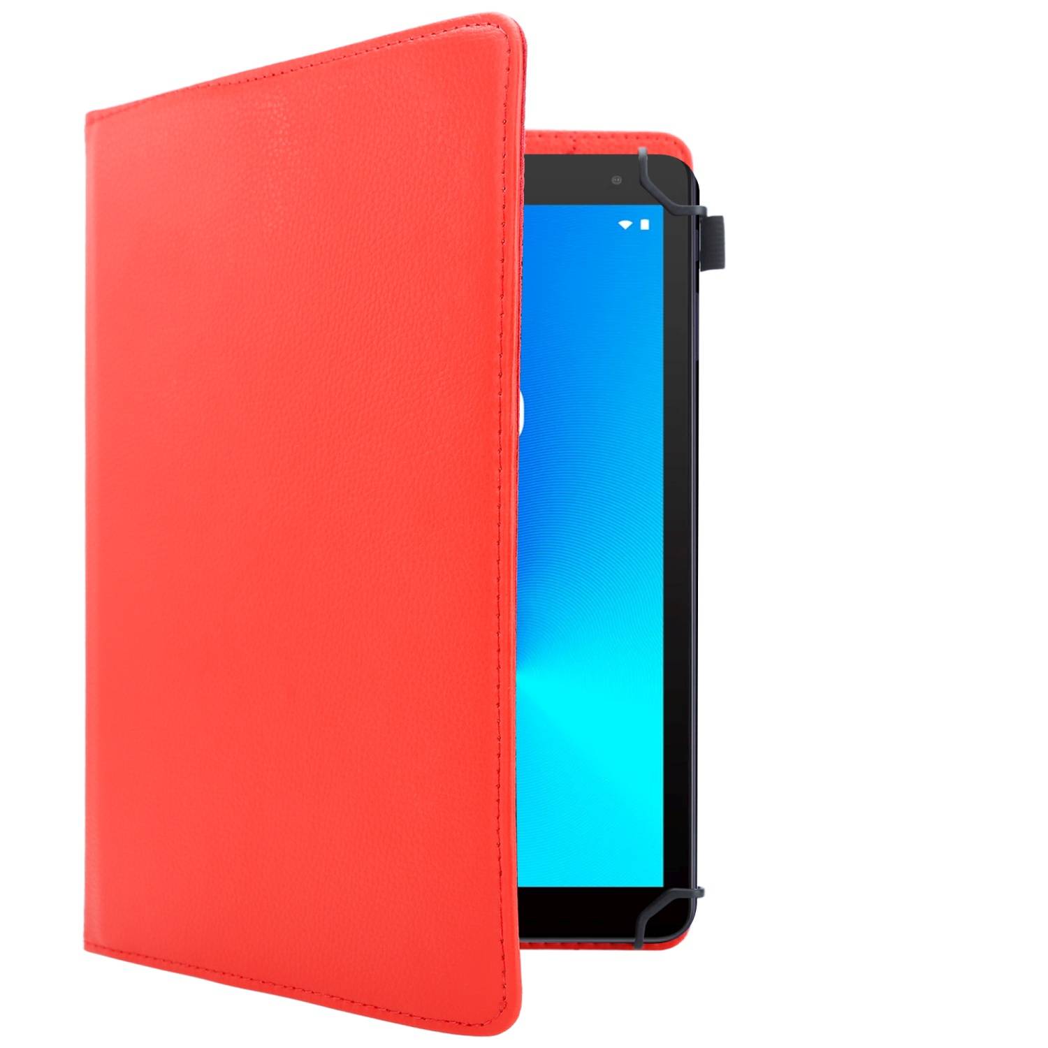 Cadorabo Hülle für Alcatel 1T (7 Zoll) 2021 Schutzhülle in Rot 360 Grad Tablet Hülle Etui Cover Case