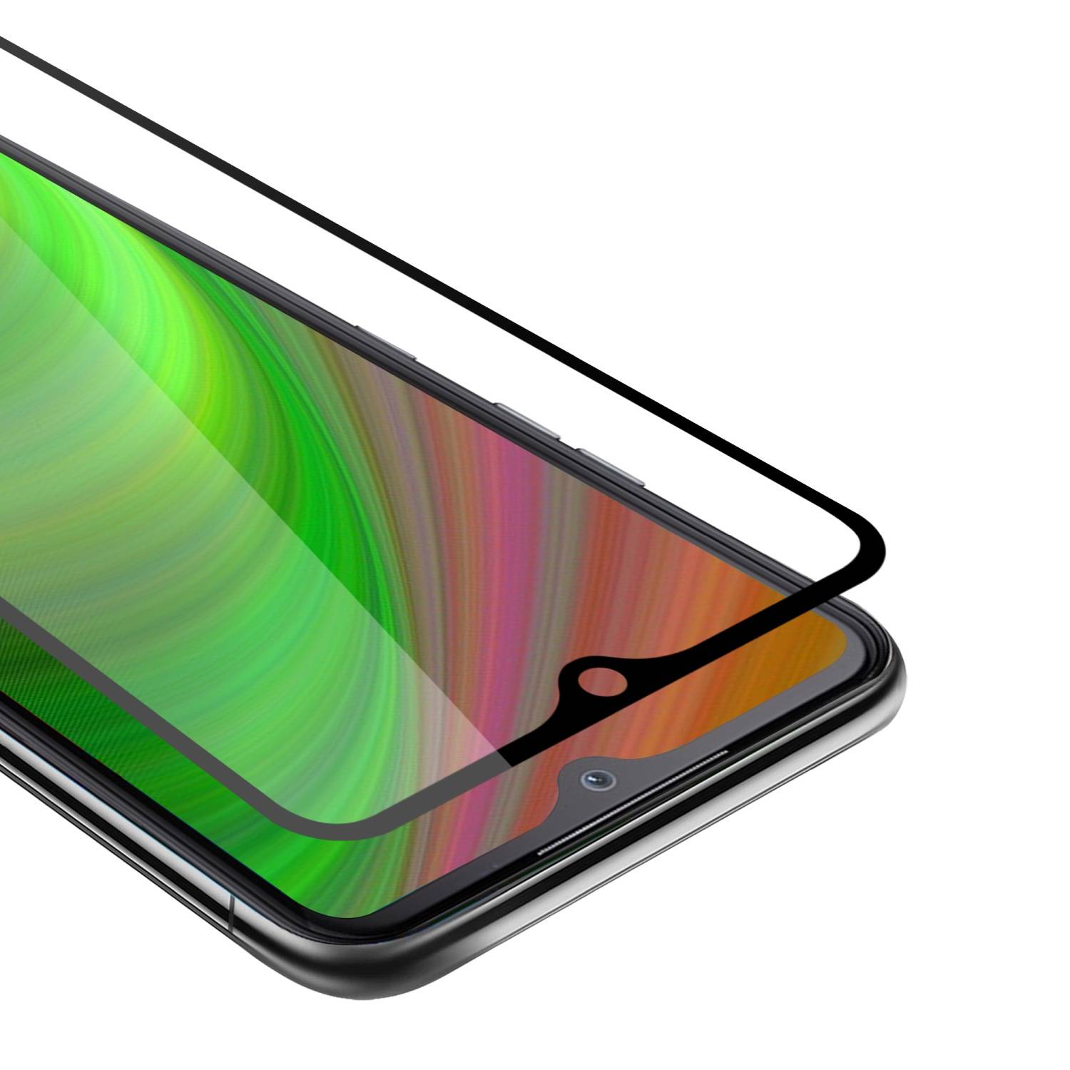 Cadorabo Panzerfolie für LG Velvet Schutzfolie in Schwarz Vollbild Folie Tempered Display Schutzglas