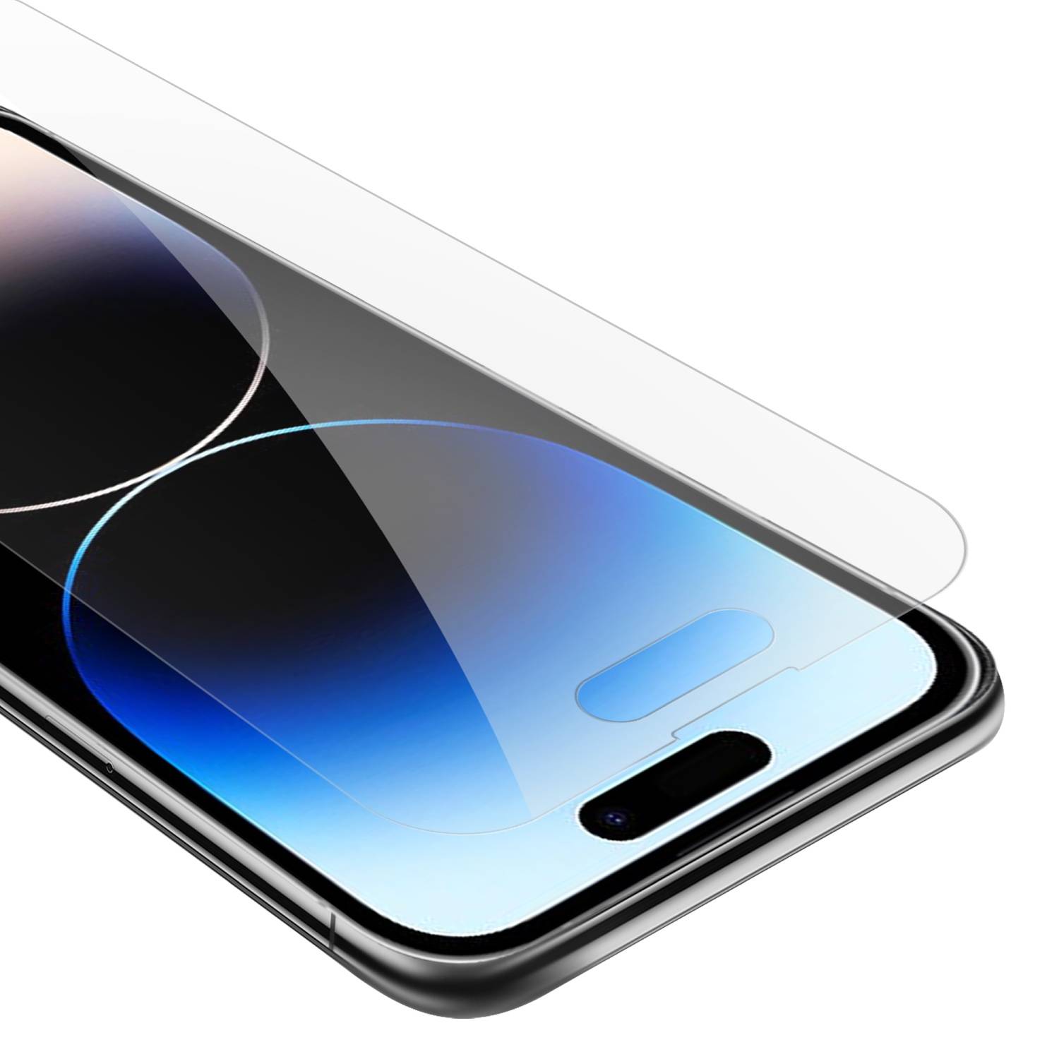 Cadorabo Panzer Folie für Apple iPhone 14 PRO MAX Schutzfolie in Transparent Gehärtetes Tempered Display-Schutzglas