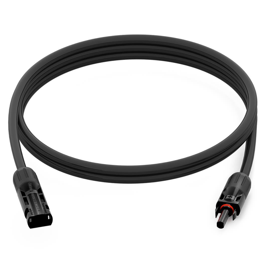 hb-digital 8m Solarkabel 6mm² H1Z2Z2-K mit Solarstecker Solarbuchse Photovoltaik PV Kabel schwarz