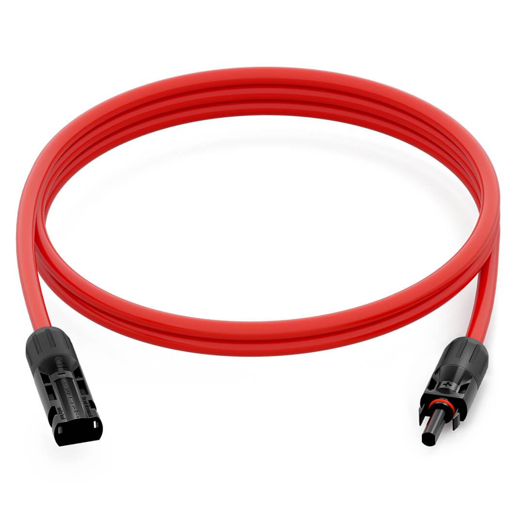 hb-digital 5m Solarkabel 6mm² H1Z2Z2-K Solarstecker Solarbuchse Photovoltaik PV Kabel rot