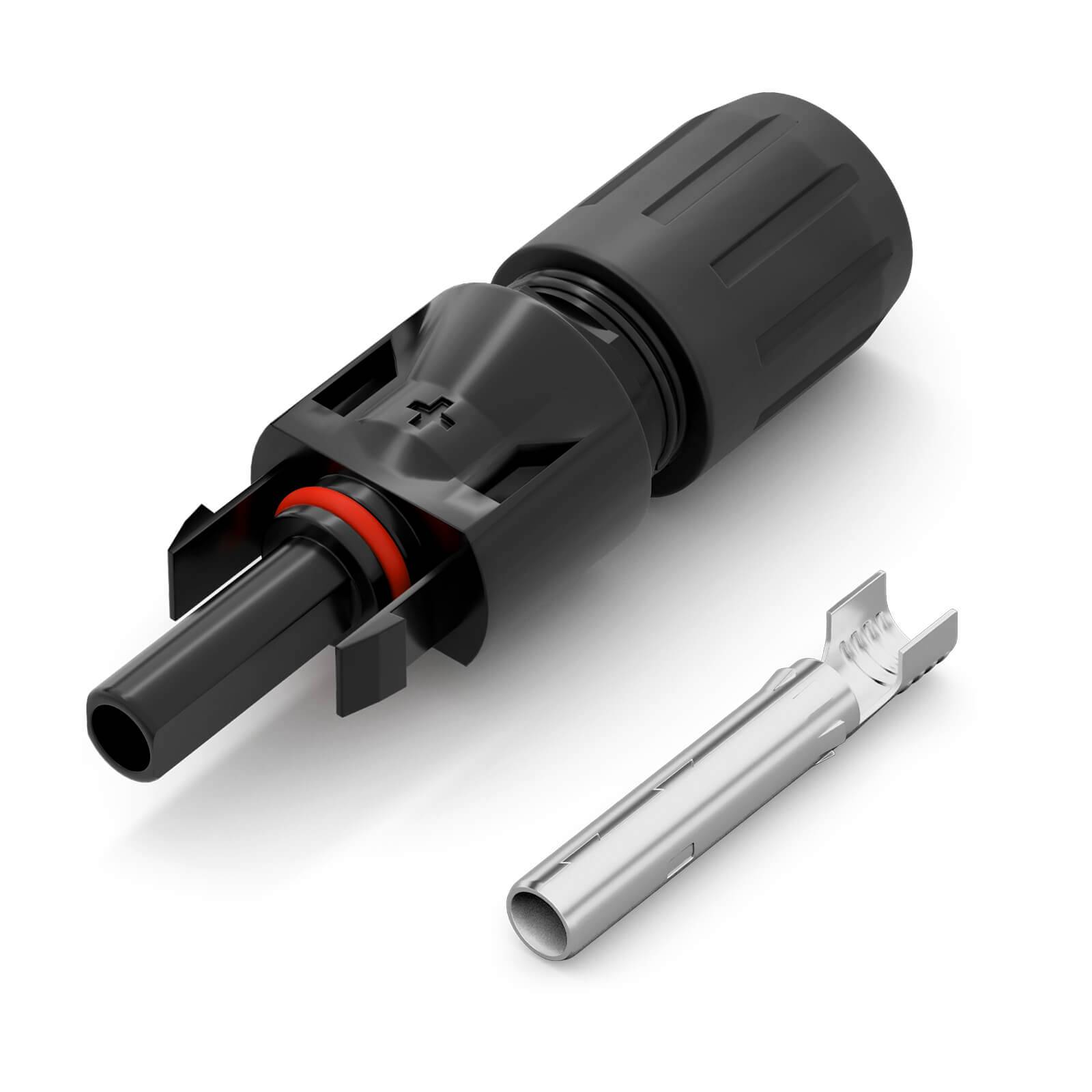 hb-digital 8m Solarkabel 6mm² H1Z2Z2-K Solarstecker Solarbuchse Photovoltaik PV Kabel rot