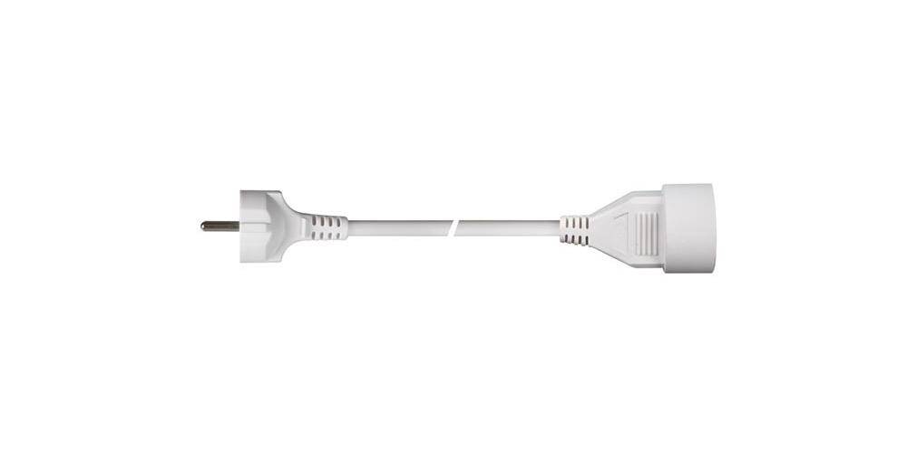 Perel VERLÄNGERUNGSKABEL - 10 m - WEIß - 3G1.5 - STECKER-TYP E