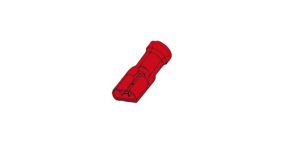 Velleman ISOLIERTE FLACHSTECKHLSE 6,4 mm ROT