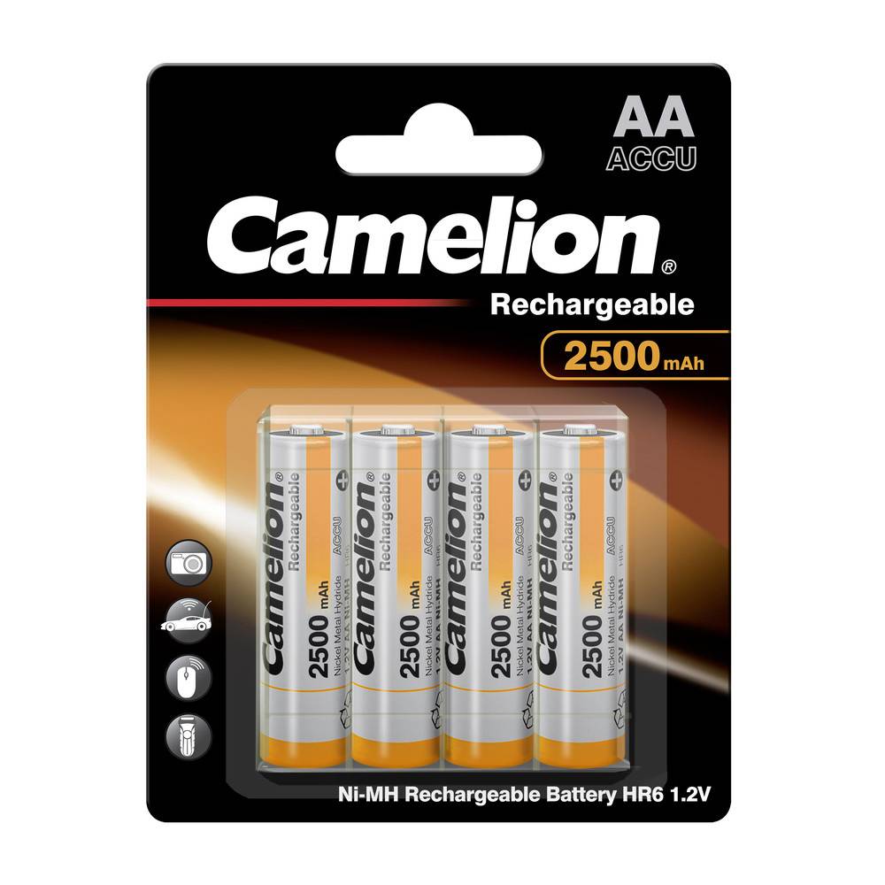 ChiliTec 17794 Mignon-Akkus CAMELION Ni-MH, 2500mA Typ AA, 1,2V, 4er-Pack