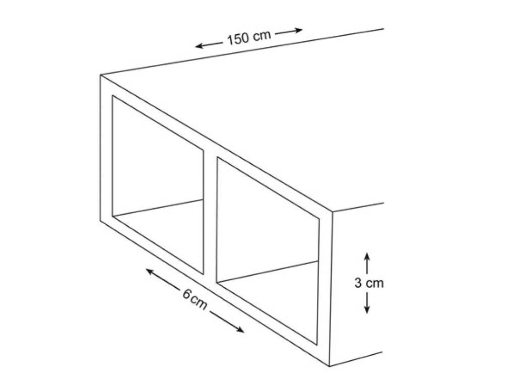 ALU-PROFIL - 150 cm - 30 x 65 mm - 1.35 mm