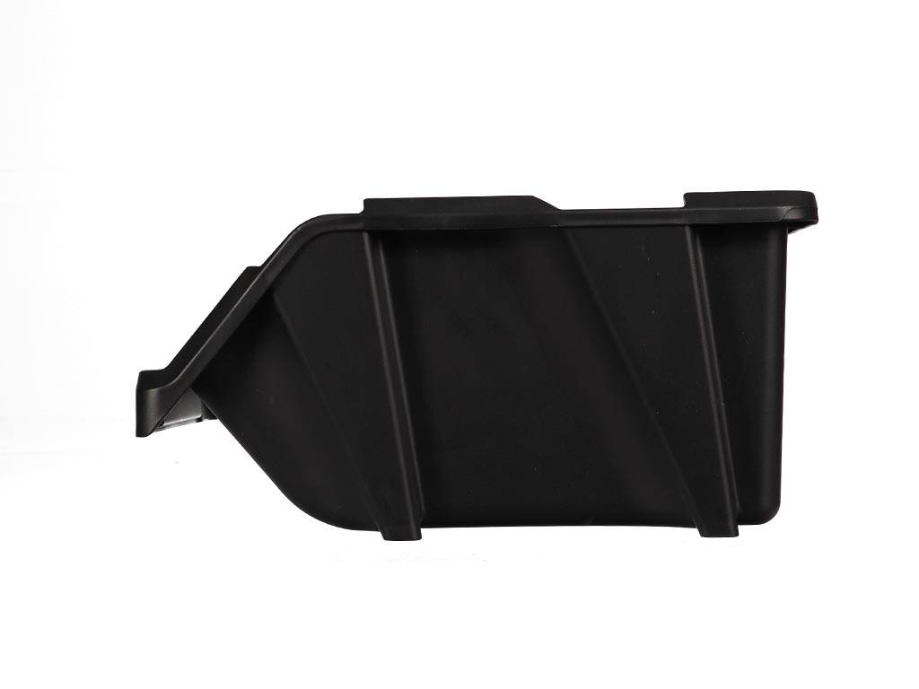 Perel Sichtlagerkasten, stapelbar, Kunststoff, 152 x 245 x 122 mm, Schwarz