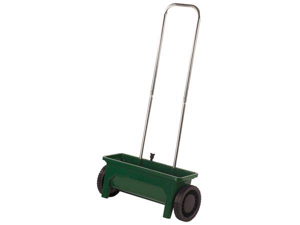 Toolland Düngewagen für Rasen, Saatstreuer, Streugut 0-8 mm, 12 L, Grün