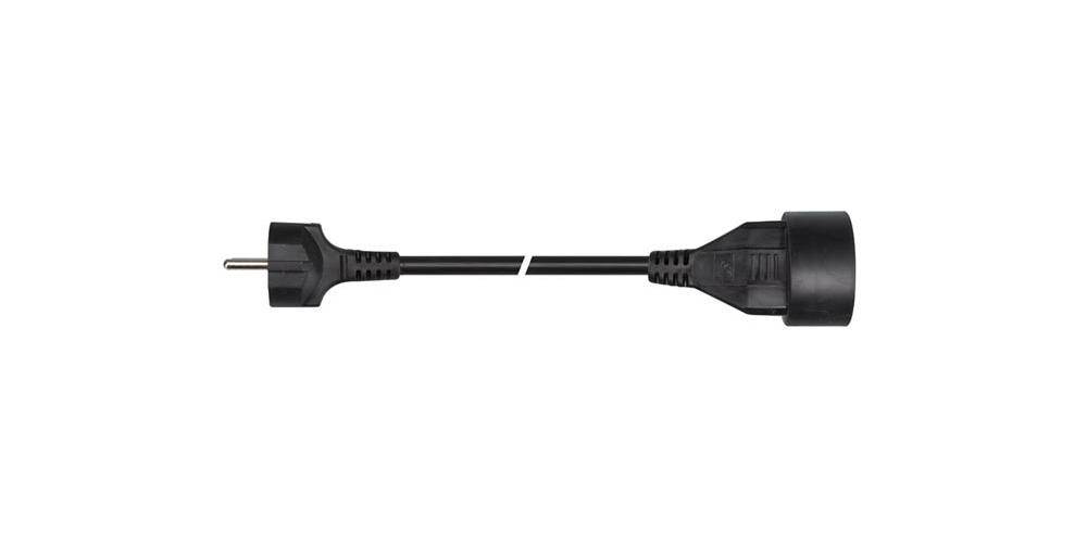 Perel VERLÄNGERUNGSKABEL - 10 m - SCHWARZ - 3G1.5 - STECKER-TYP E