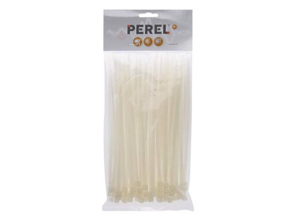 NYLON-KABELBINDER-SET - 4.6 mm x 200 mm - weiß (100-tlg.)