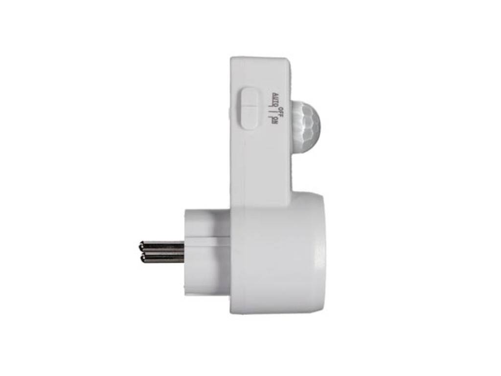 ZWISCHENSTECKER MIT BEWEGUNGSMELDER - SCHUTZKONTAKT (DEUTSCHES SYSTEM)