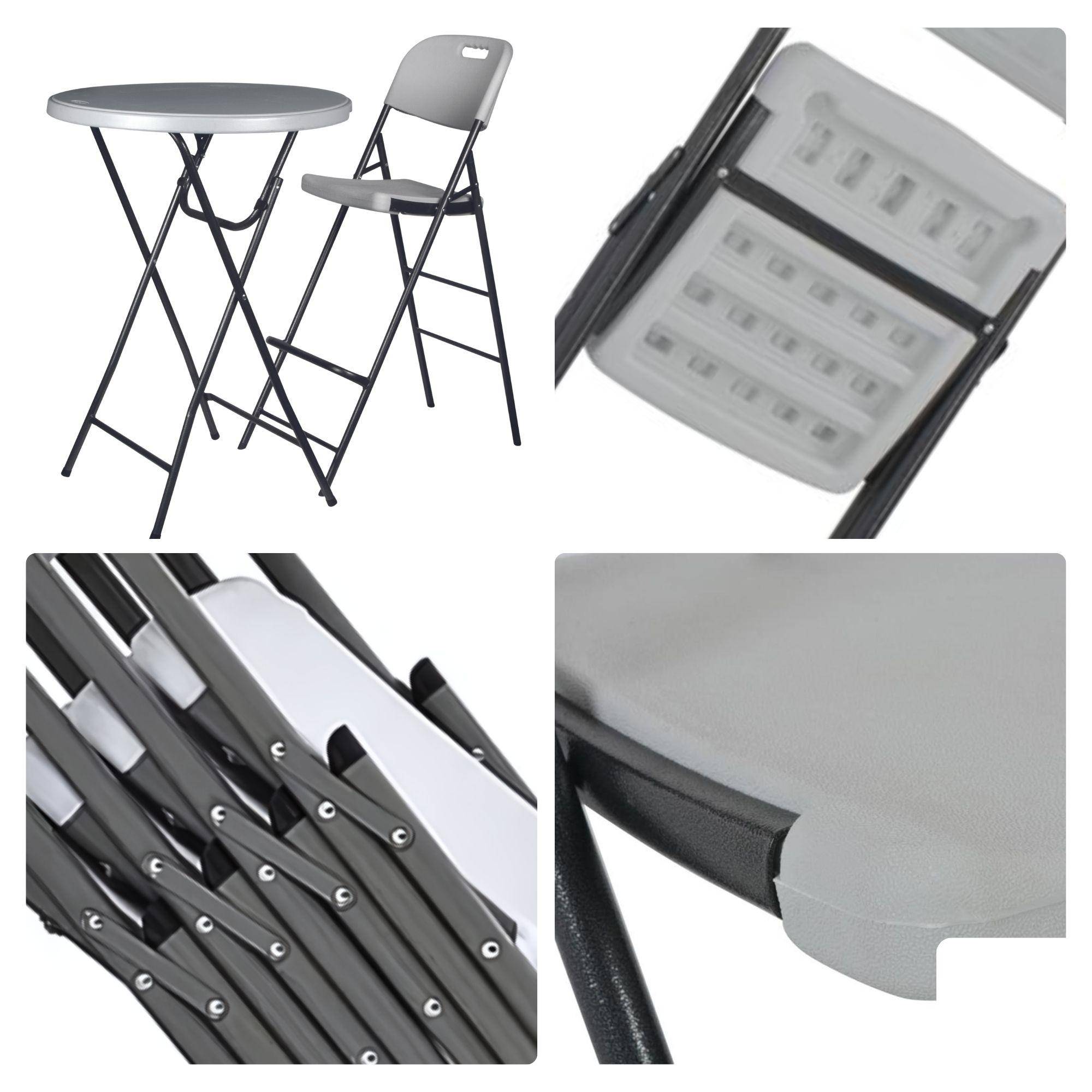 Perel BARHOCKER MIT RÜCKENLEHNE - ZUSAMMENKLAPPBAR