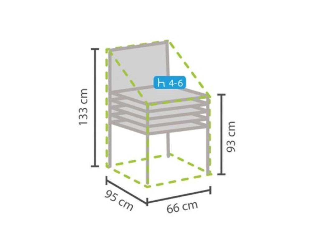 Perel Schutzhülle für Stapelsessel - 95 cm