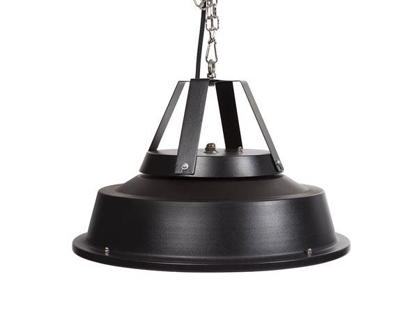 Perel Terrassen-Heizstrahler, 1500 W, Carbon, Deckenmontage, Kette, 1 Heizstufe, spritzwassergeschützt, im Retro-Design, Metall, Schwarz