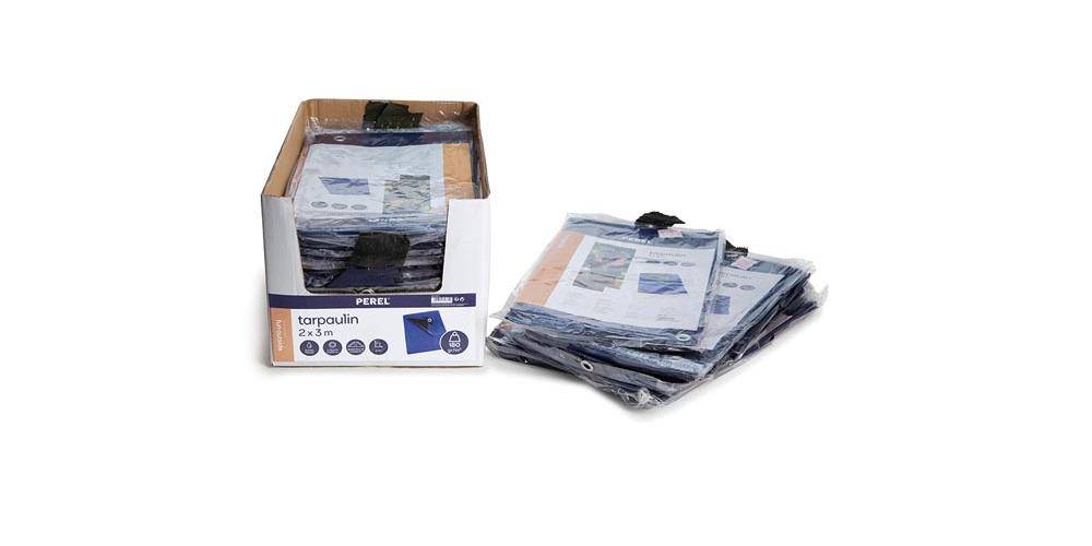 Perel Abdeckplane - Blau/Schwarz - Ultrastark - 2 x 3 m