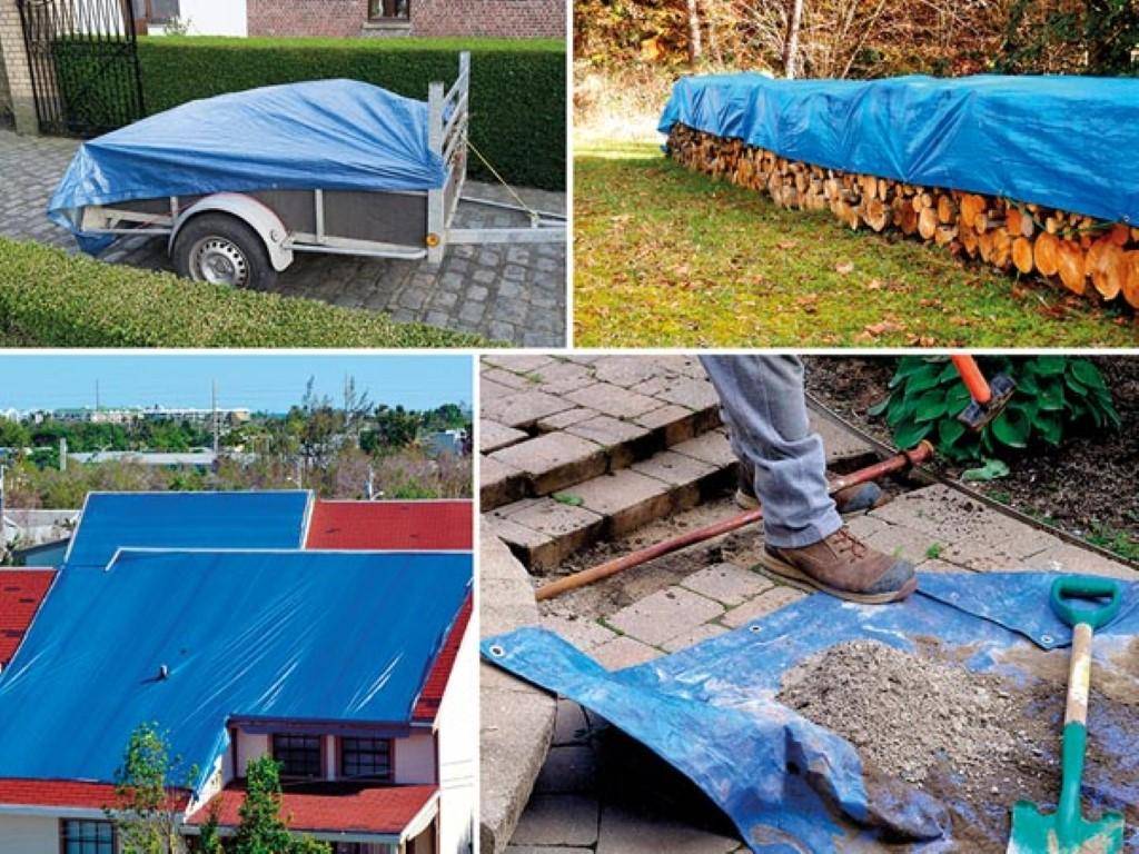 Perel Abdeckplane - Blau/Schwarz - Ultrastark - 2 x 3 m