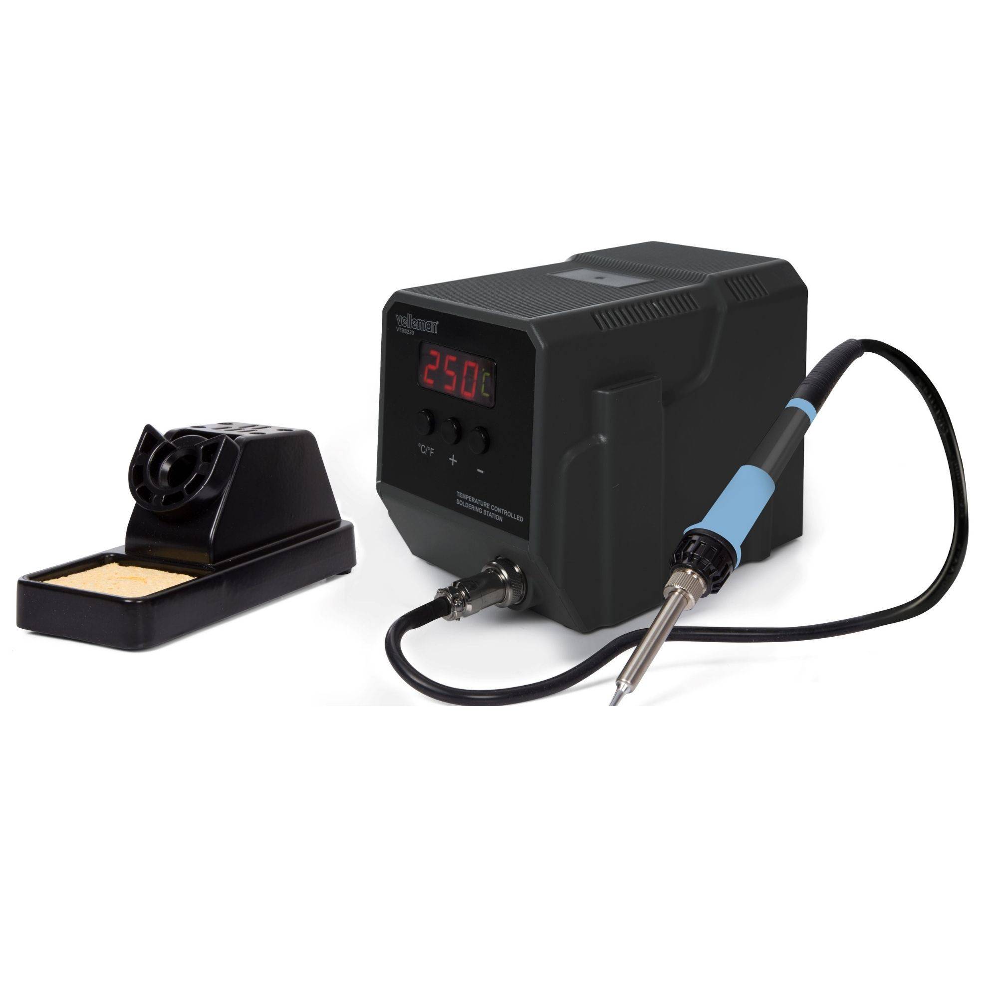 Lötstation, Temperaturregelung, 90 W, Temperaturbereich 50-480 °C, Grau