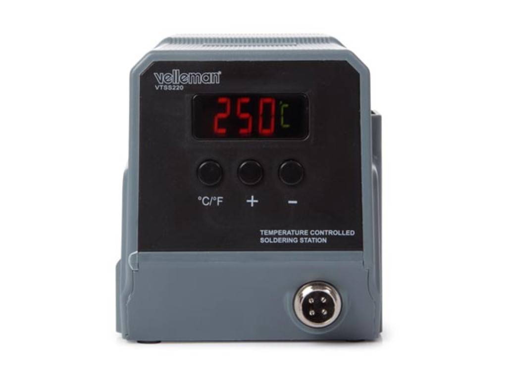 Lötstation, Temperaturregelung, 90 W, Temperaturbereich 50-480 °C, Grau