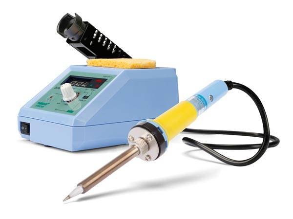 Lötstation, einstellbar, LED-Display, keramisches Heizelement, 48 W, Temperaturbereich 160-480 °C, Grau