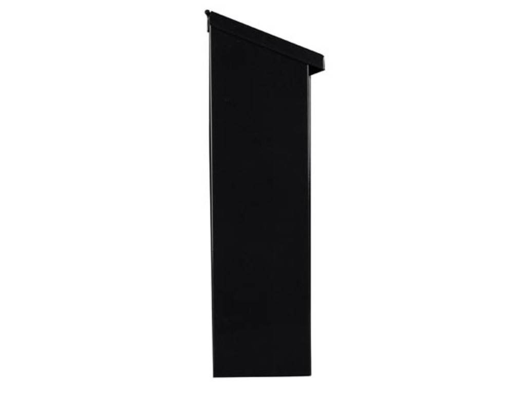 Perel Briefkasten Monaco, Wandmontage, mit Namensschild, inkl. 2 Schlüssel, Abmessungen (H x B x T) 36.8 x 36.5 x 10 cm, in matten Schwarz