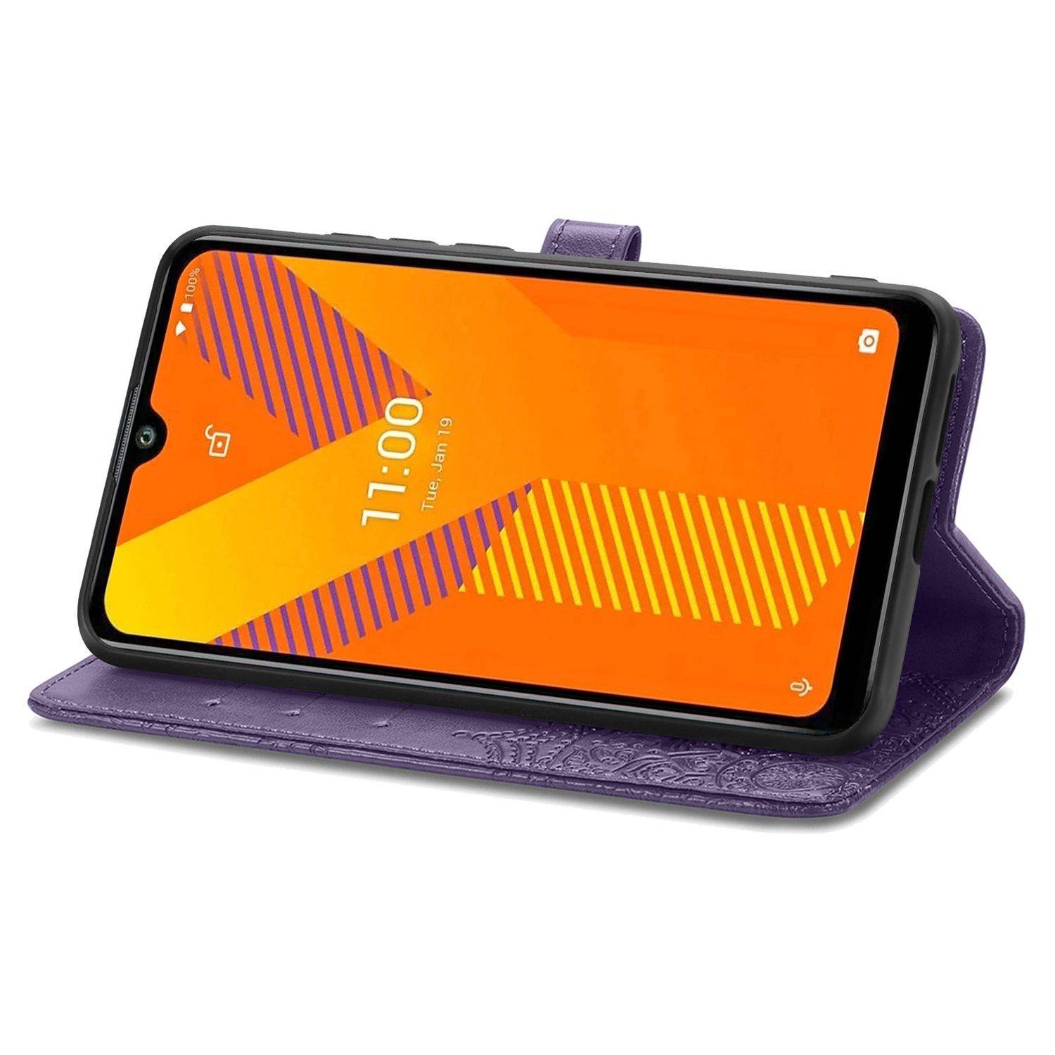 Hülle kompatibel mit Wiko Y62 Kunstleder Handyhülle - Handy Case Violett