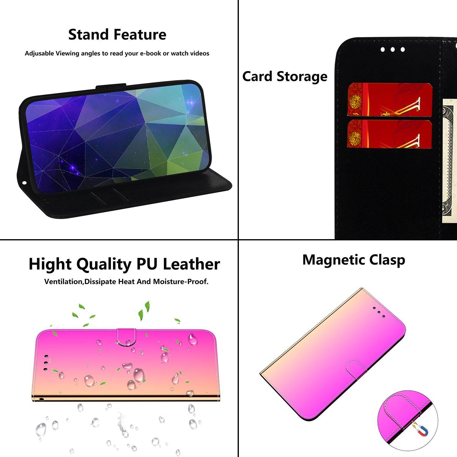 Hülle kompatibel mit Motorola Moto G22 Kunstleder Handyhülle - Handy Case Farbverlauf